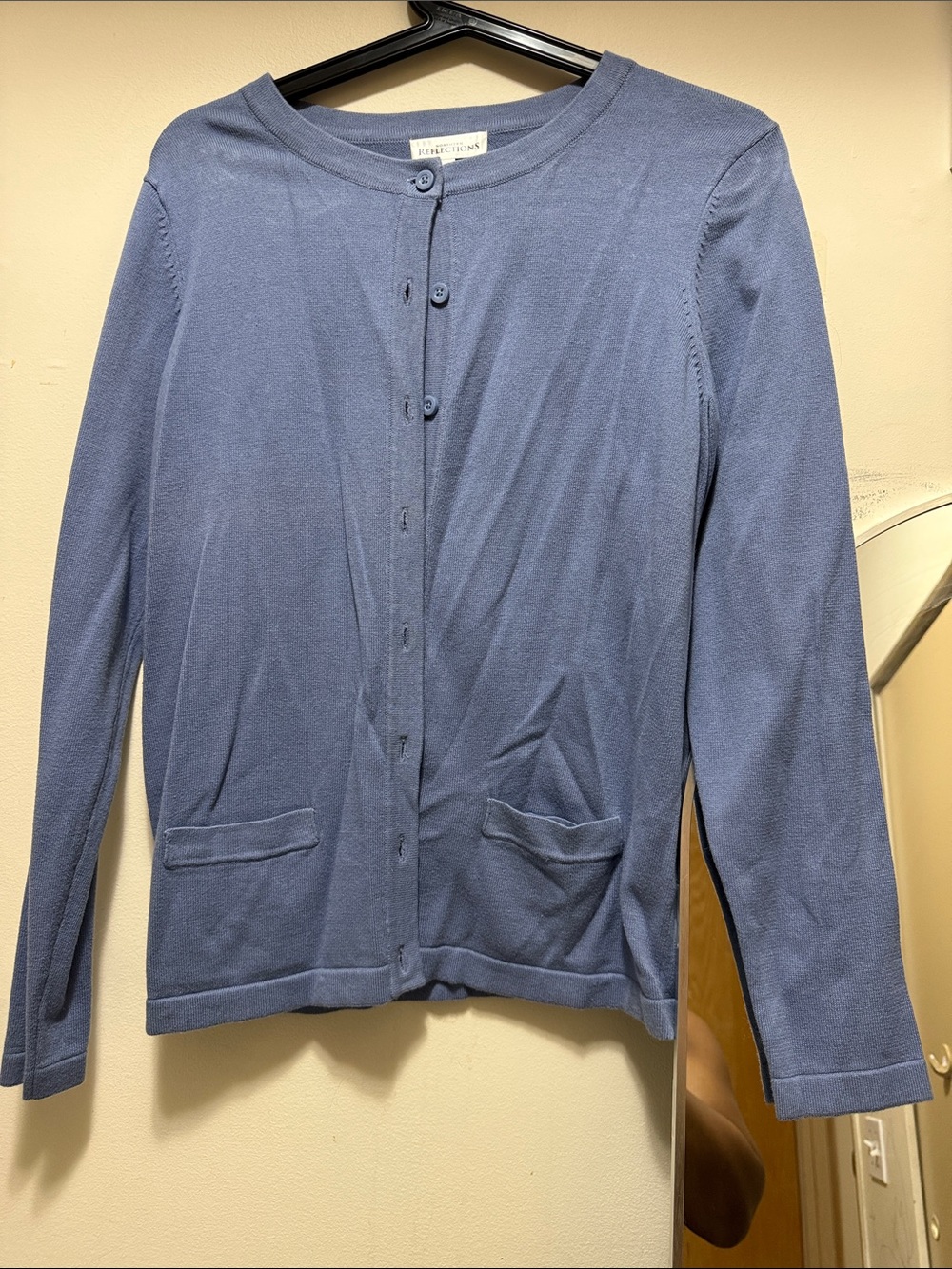 Northern Reflections Soft Blue Button-Front Cardigan Jacket - Picture 3 of 4